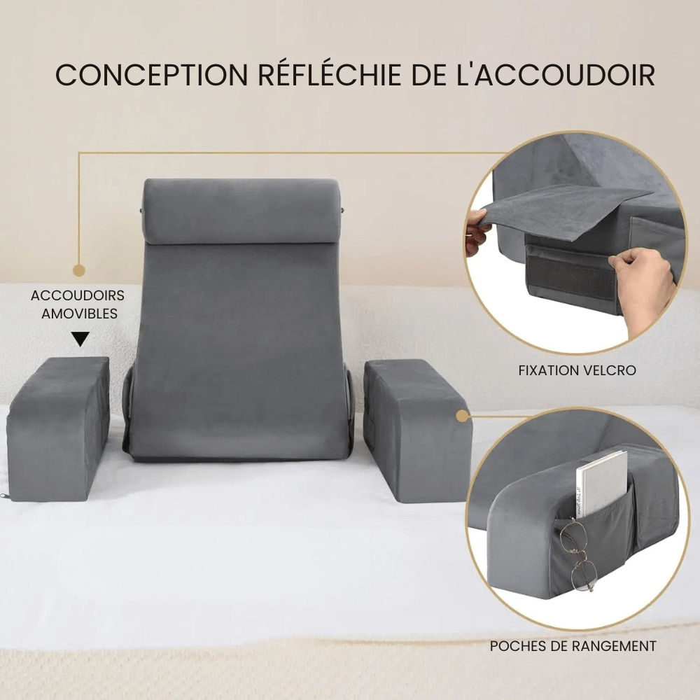 Coussin de lecture avec soutien cervical