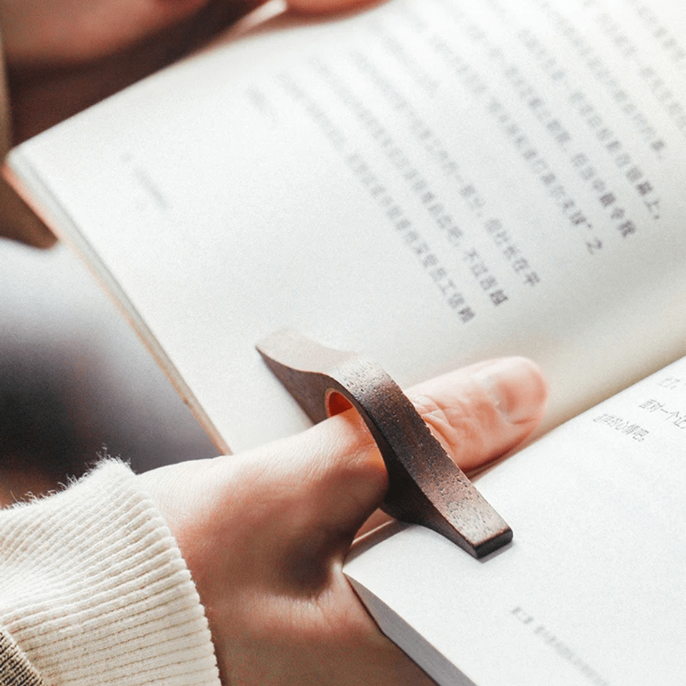 Bague de lecture en bois | Anneau | Paradis du lecteur Noisette