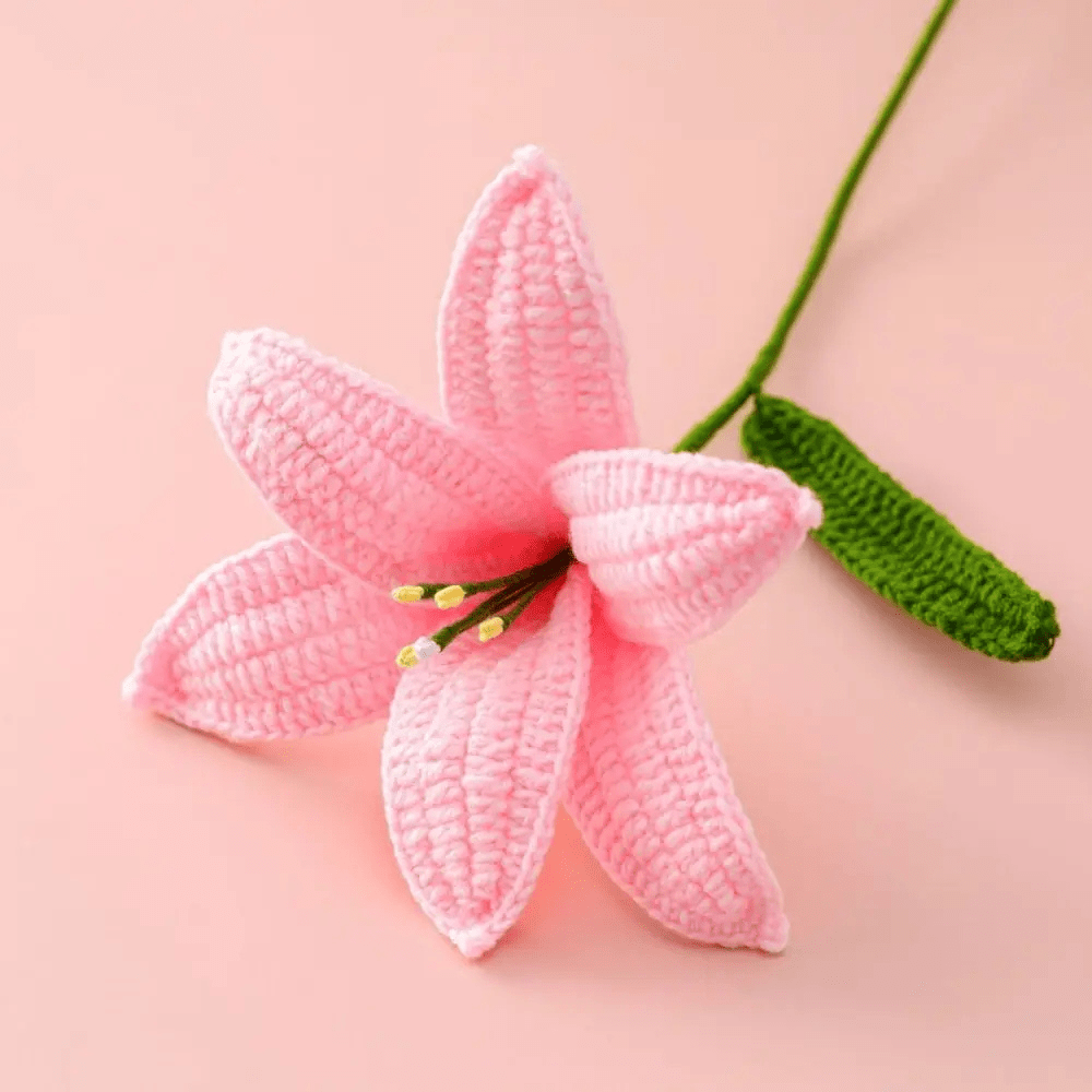 Marque-page au crochet | Tulipe | Paradis du lecteur Rose 1