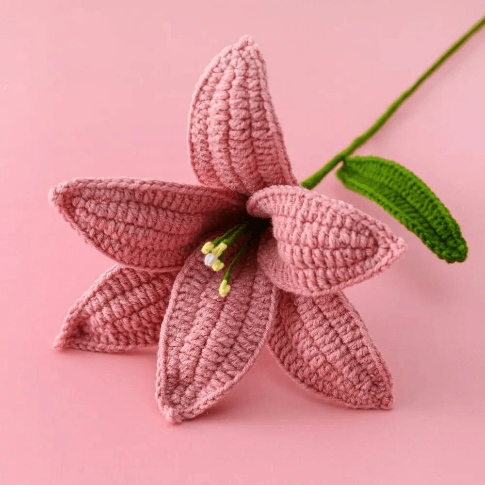 Marque-page au crochet | Tulipe | Paradis du lecteur Rose 3