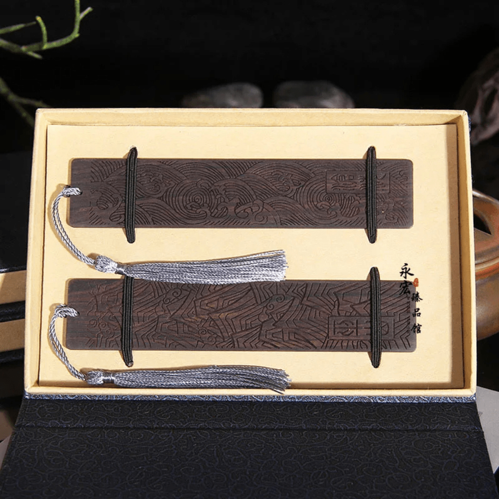 Marque-page en bois | Rétro Ébène | Paradis du lecteur