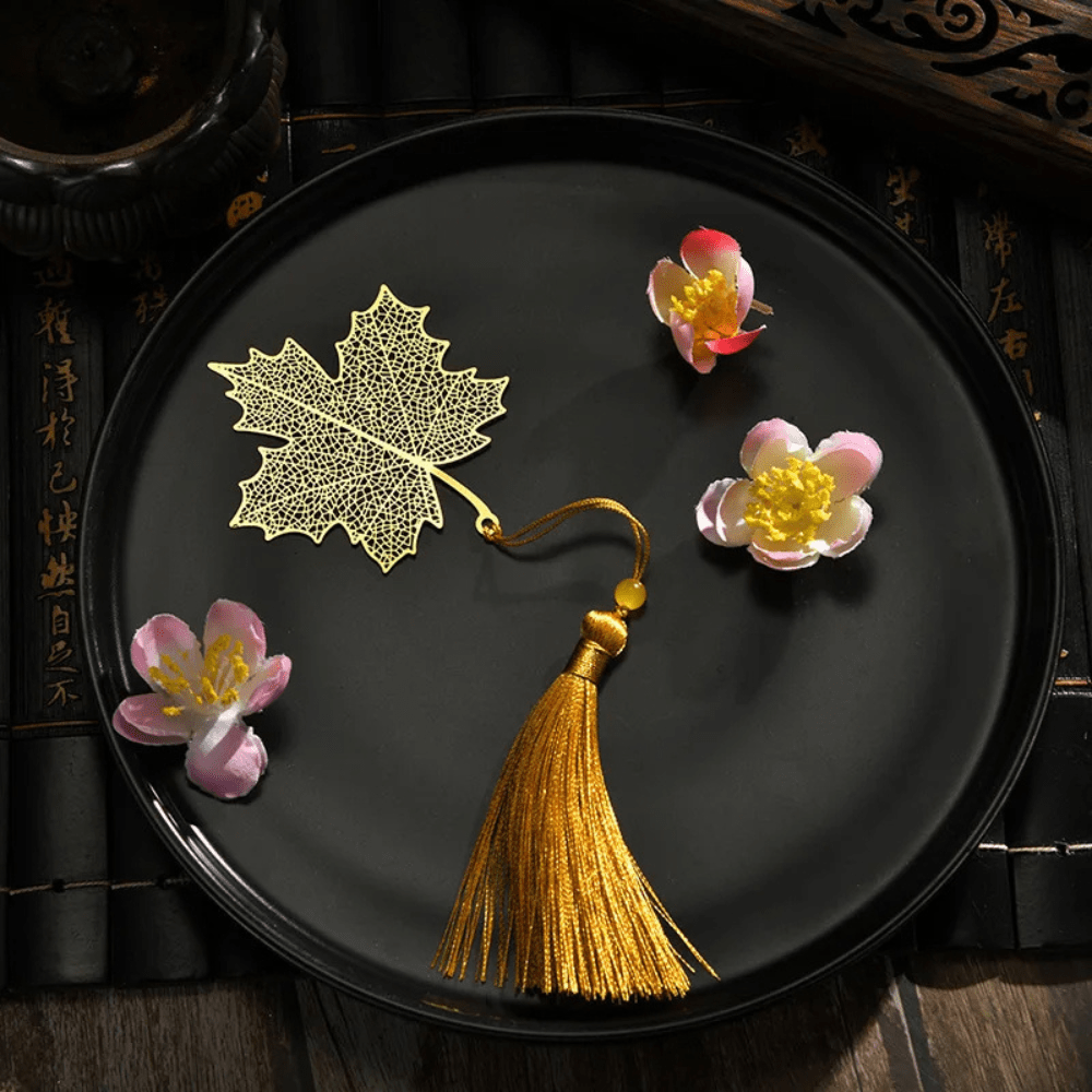 Marque-page en métal | Fleur | Paradis du lecteur Érable 2