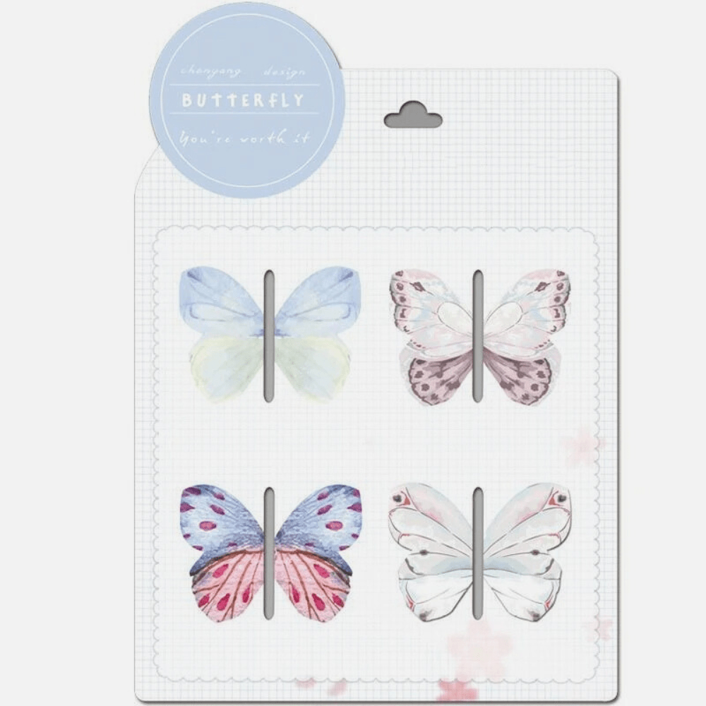 Marque-pages magnétiques | Papillons | Paradis du lecteur 4 marque-pages