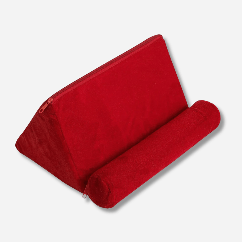 Paradis du lecteur ® - Coussin porte livre Rouge