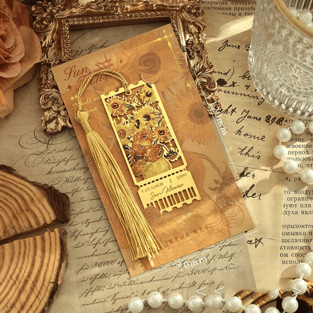 Paradis du lecteur - Marque-page en métal | Douceur fleurie Jaune