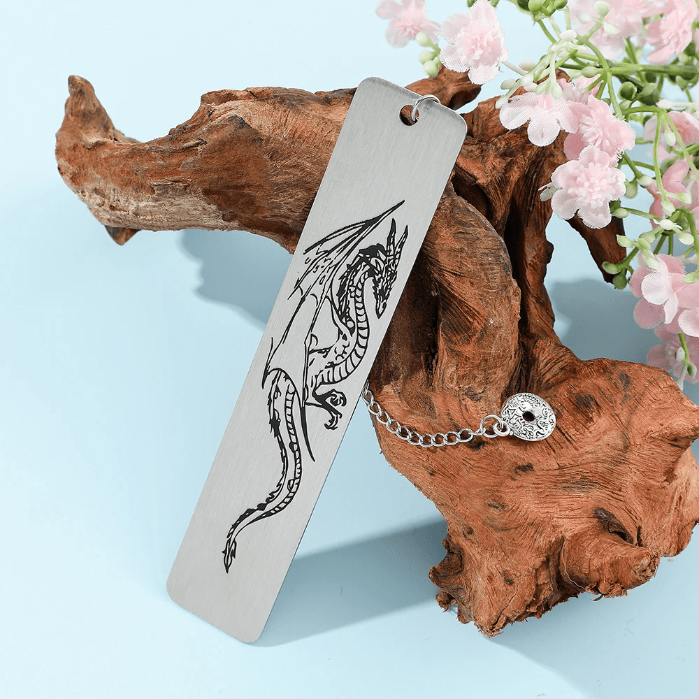 Paradis du lecteur - Marque-page en métal | L'Esprit du dragon Argent