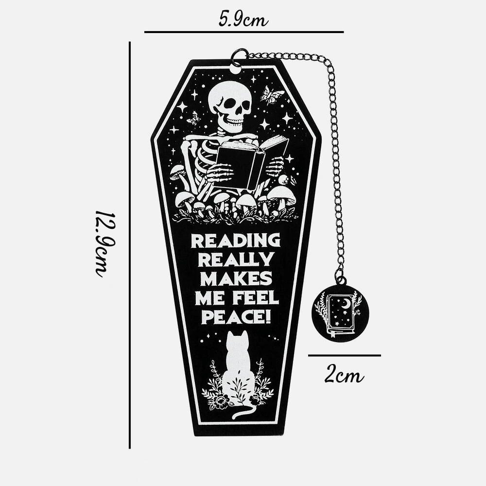 Paradis du lecteur - Marque-page en métal | Univers gothique