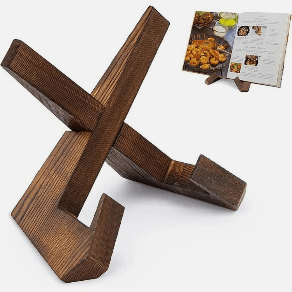 Porte livre - De cuisine en bois simple - pratique et naturel pour Porte livre - De cuisine en bois simple - pratique et naturel pour