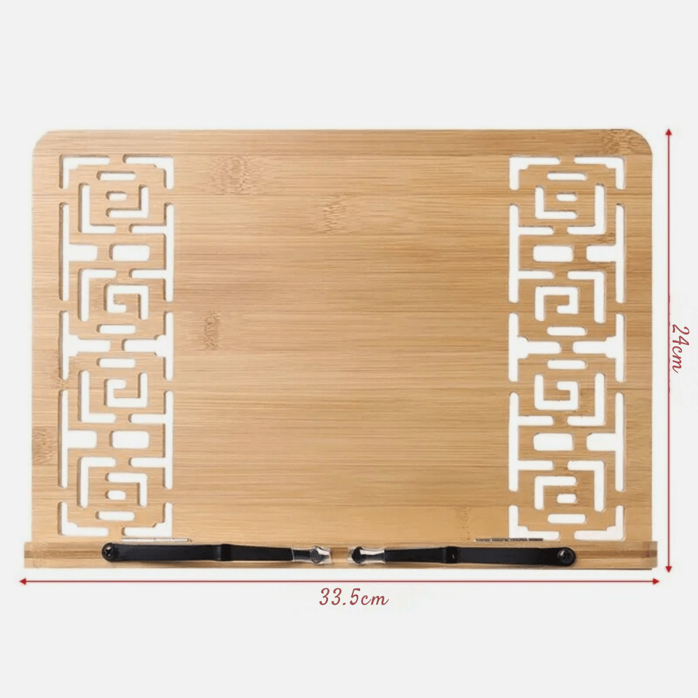 Paradis du lecteur ® - Porte livre en bambou ajustable Bambou