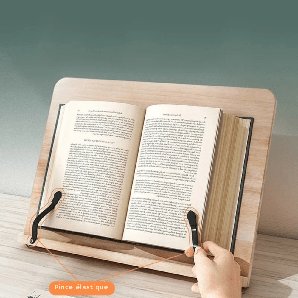 Paradis du lecteur ® - Porte livre en bois polyvalent Bois de pin
