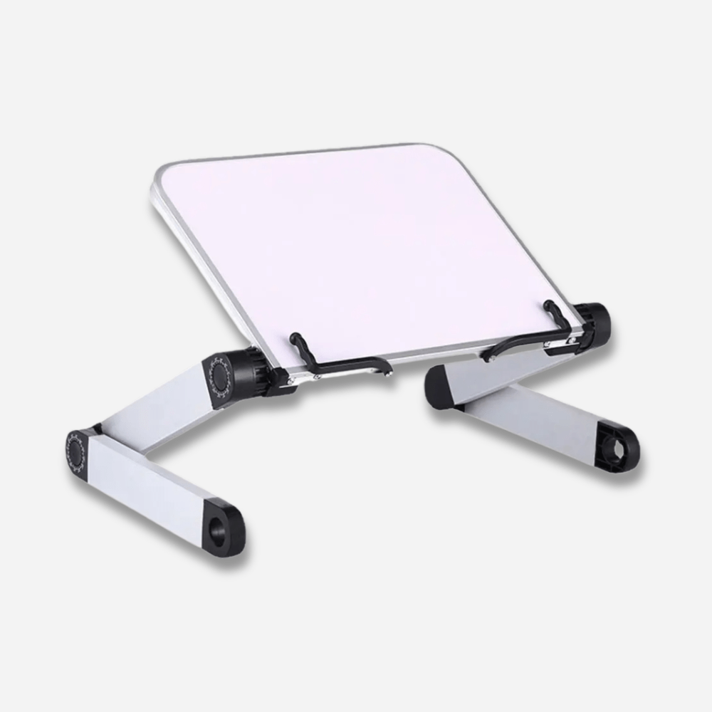 Paradis du lecteur - Porte livre sur pied pliable et rotatif Blanc