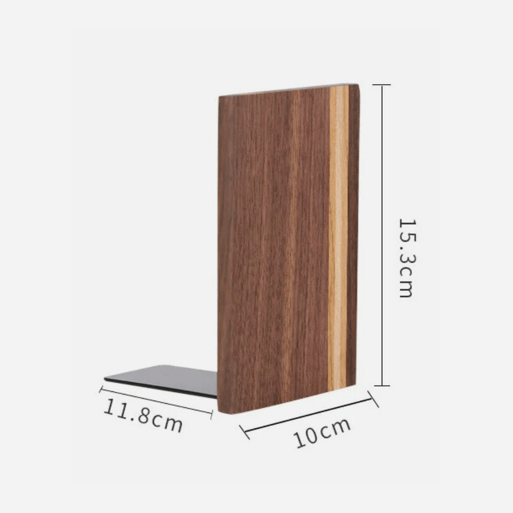 Paradis du lecteur - Serre livre en bois | Noyer distingué Bois de noyer