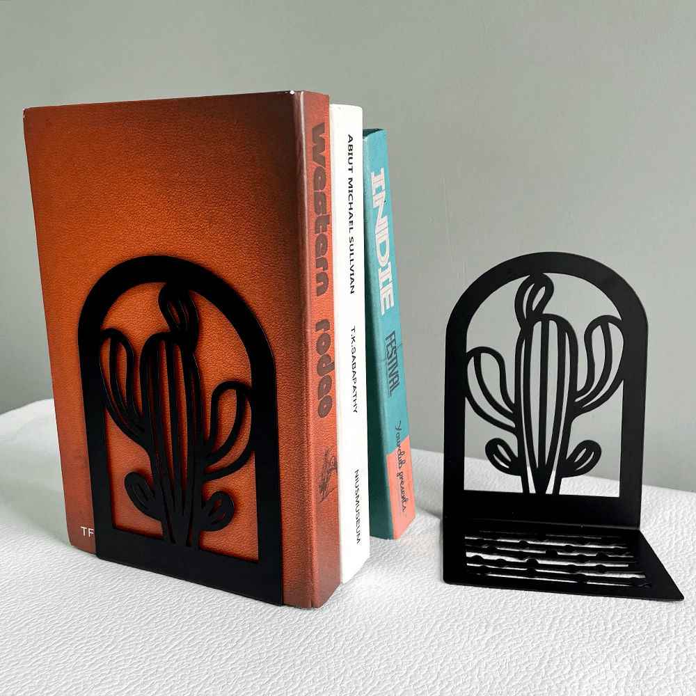 Paradis du lecteur - Serre-livre en métal | Cactus Noir