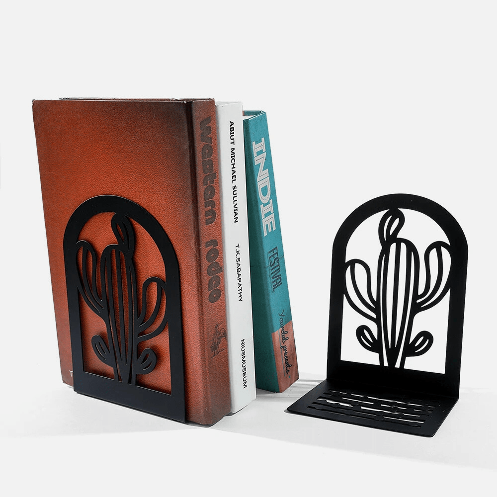Paradis du lecteur - Serre-livre en métal | Cactus Noir