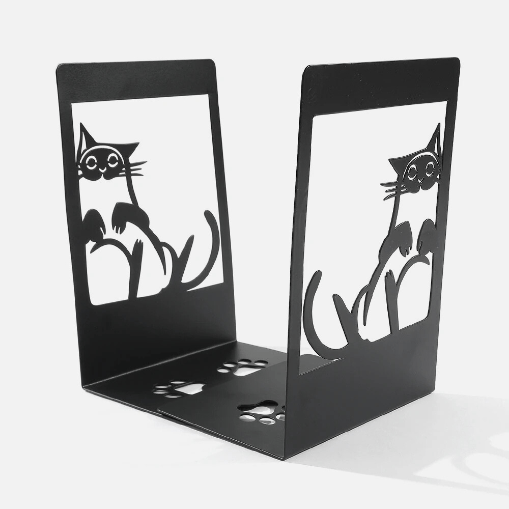 Paradis du lecteur - Serre-livre en métal | Chats paresseux Noir