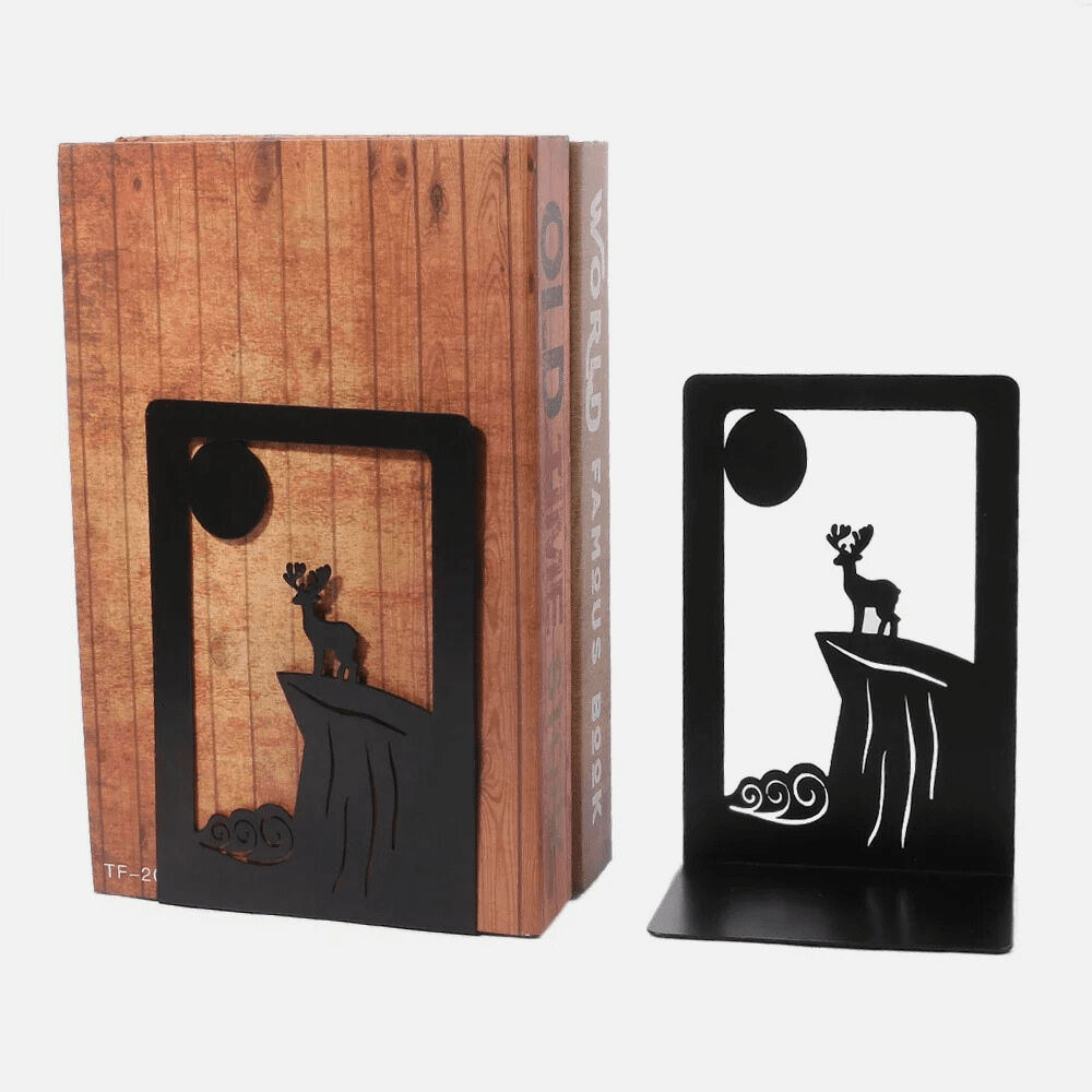 Paradis du lecteur - Serre-livre en métal | Horizon du cerf Noir