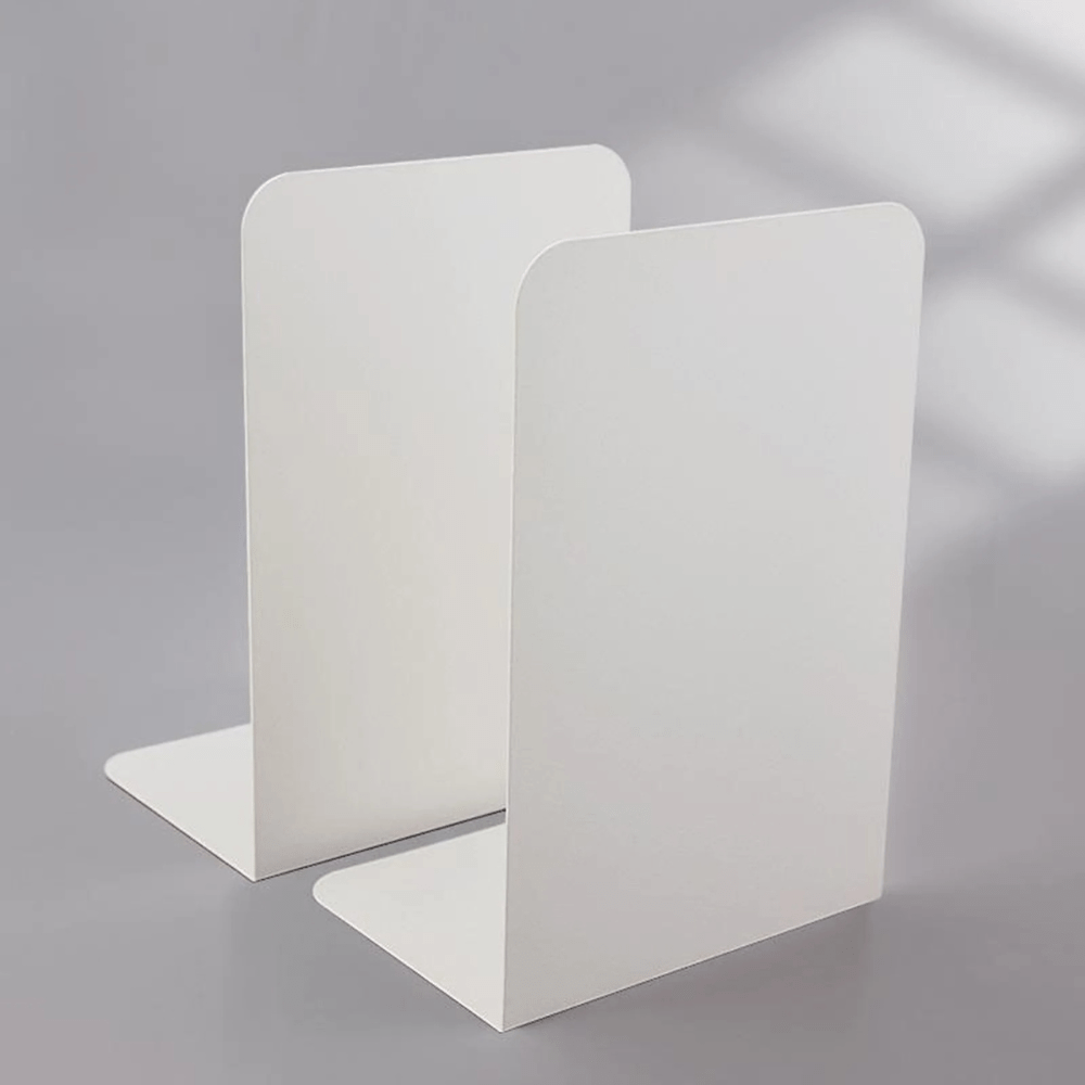 Paradis du lecteur - Serre-livre en métal | Monochrome chic Blanc