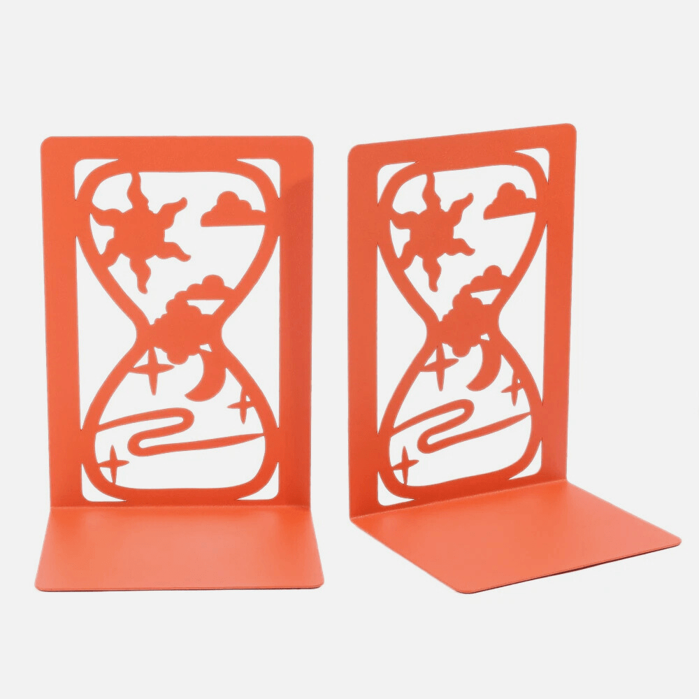 Paradis du lecteur - Serre-livre en métal | Sabliers Orange