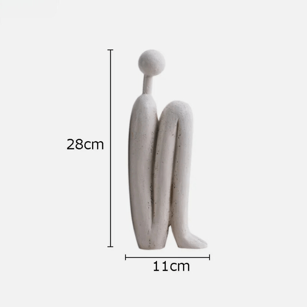 Paradis du lecteur - Serre-livre en résine | Minimaliste Blanc-Marron