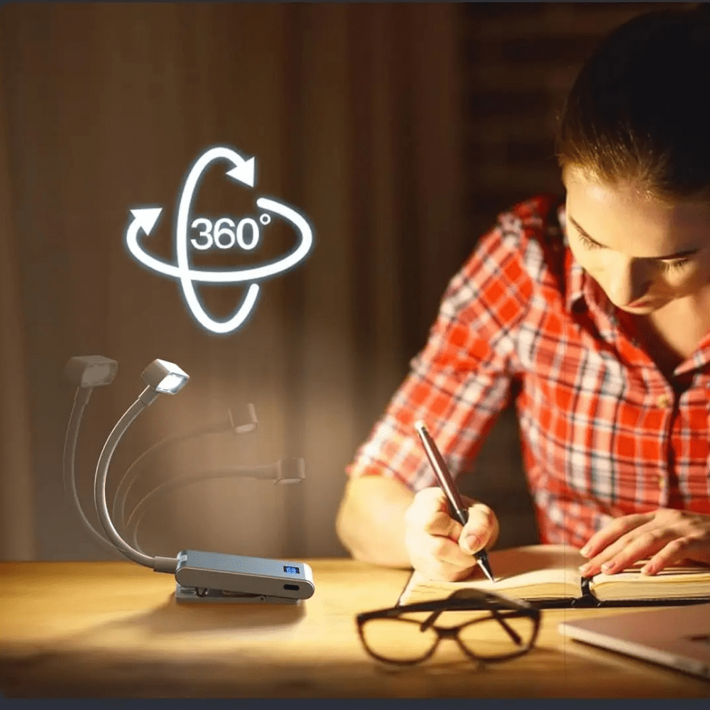 PDL® - Lampe de lecture aluminium USB anti-lumière bleue