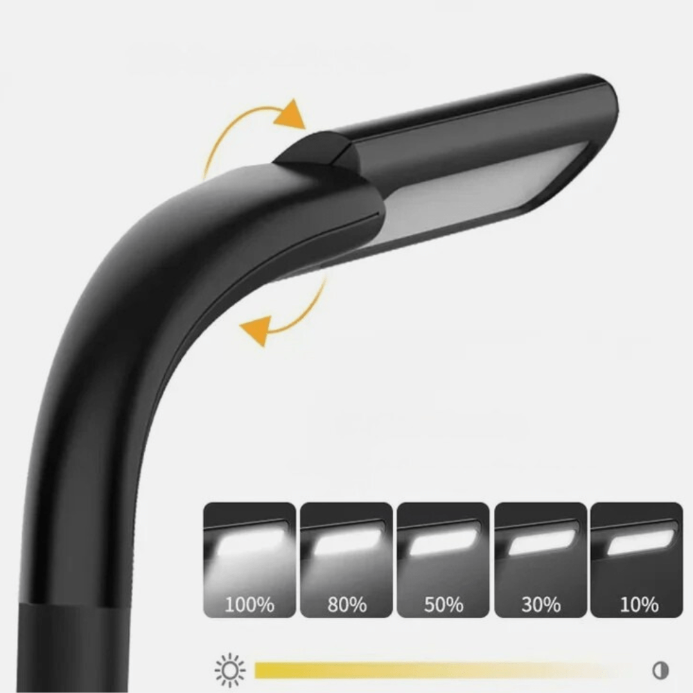 PDL® - Lampe de lecture de lit LED flexible avec 3 couleurs Noir