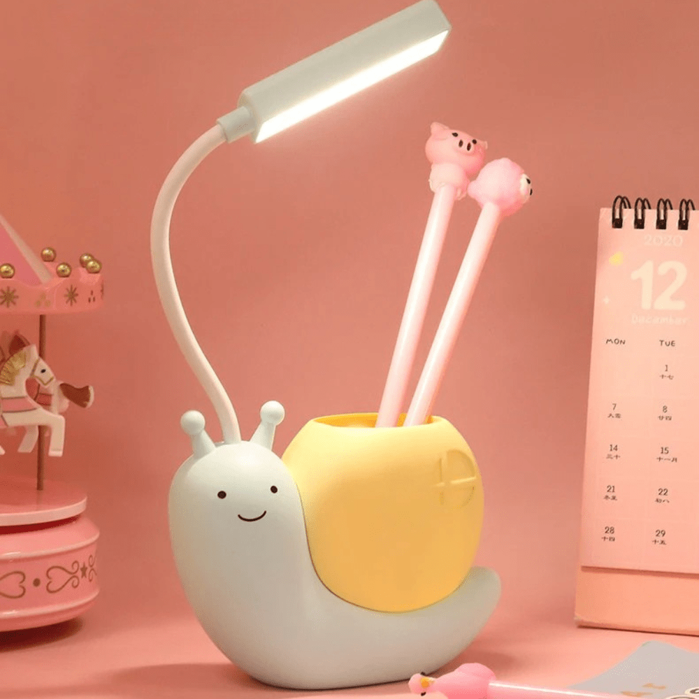 PDL® - Lampe de lecture enfant escargot mignon LED USB Bleu