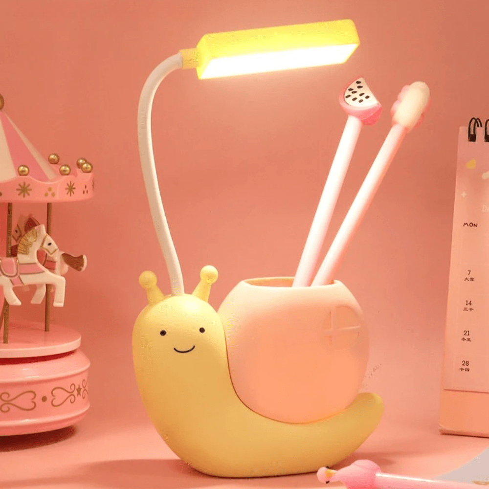 PDL® - Lampe de lecture enfant escargot mignon LED USB Jaune
