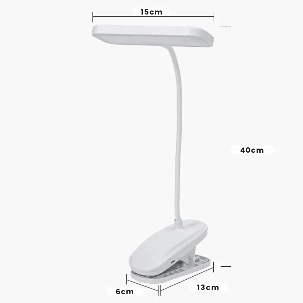 PDL® - Lampe de lecture LED 360° pour bureau et chevet Blanc