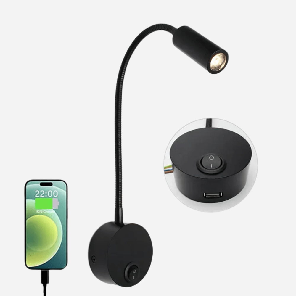 PDL® - Lampe de lecture murale LED 3000K pour lit et bureau