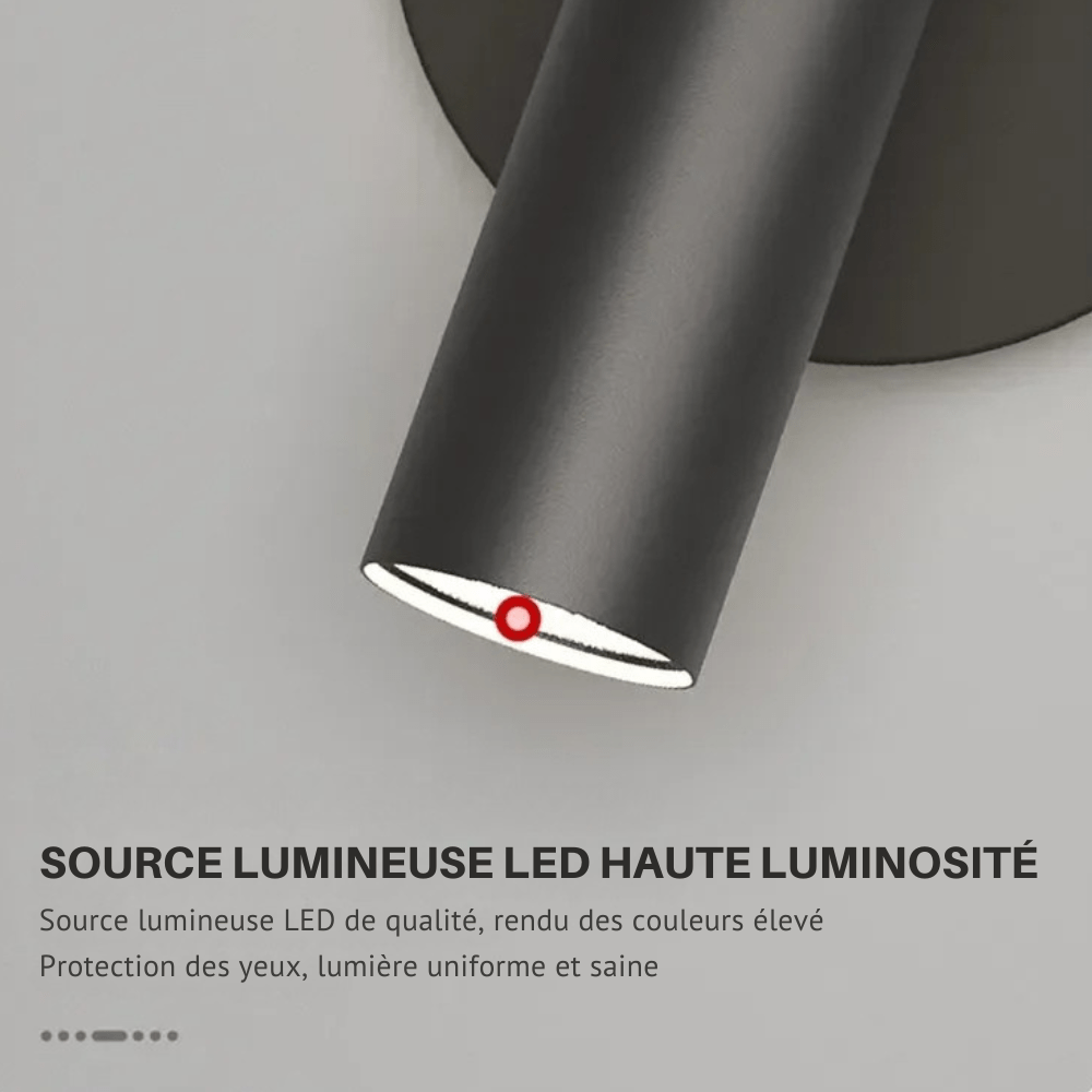 PDL® - Lampe de lecture murale LED rotative pour tête de lit