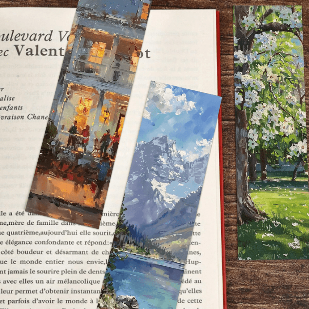 PDL ® - Marque-pages en papier | Paysages uniques 30 marque-pages