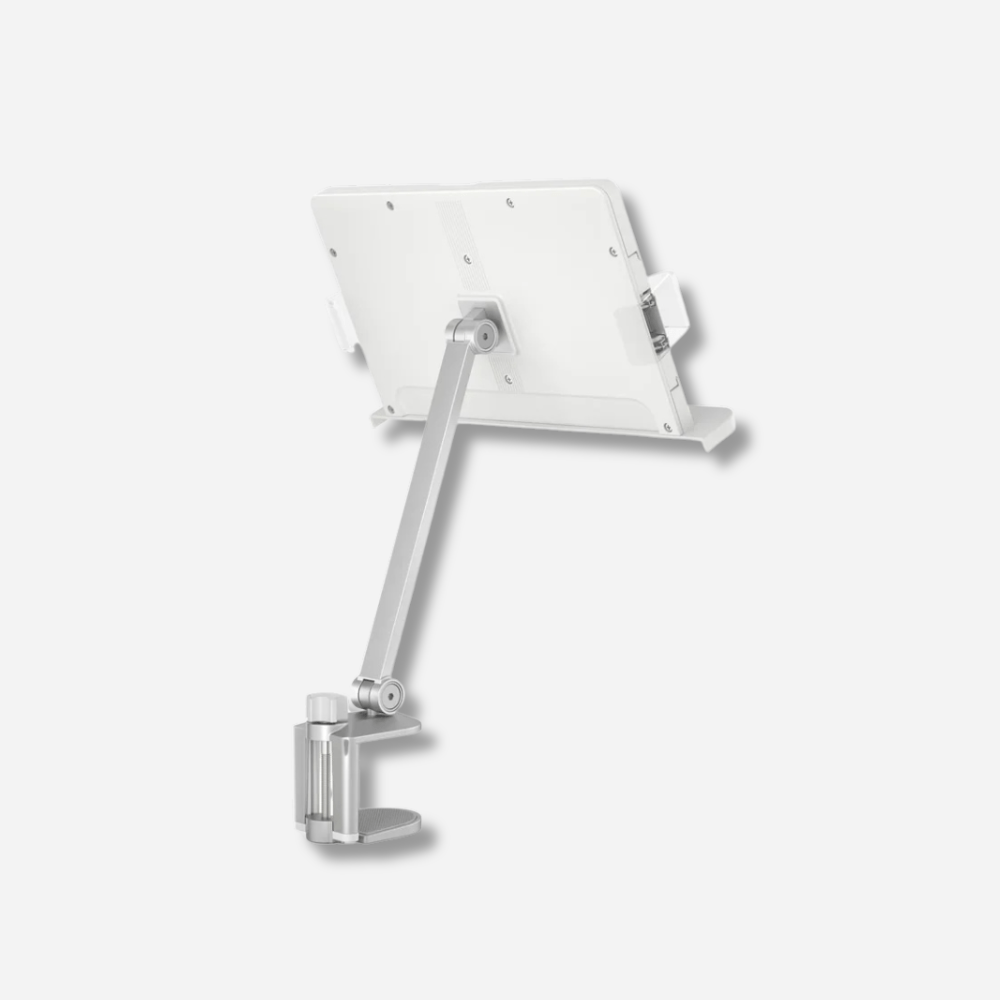 PDL ® - Porte livre de bureau à pince polyvalent Blanc