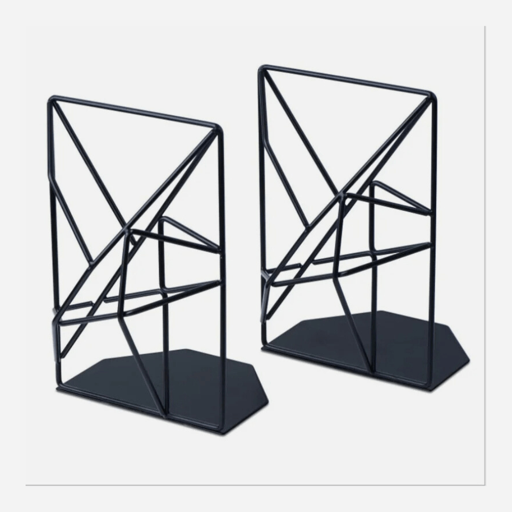 PDL ® - Serre-livre design en métal | Formes artistiques Noir