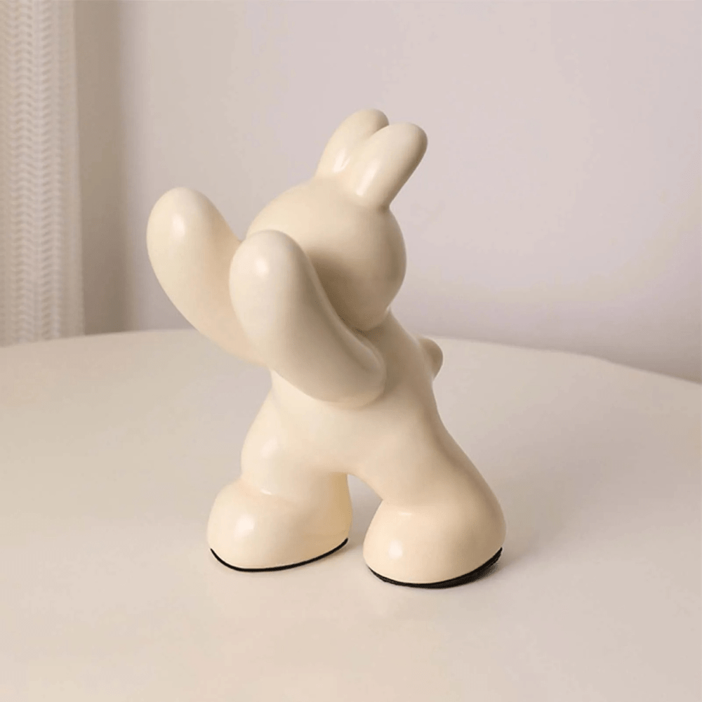 PDL ® - Serre-livre en céramique | Petits lapins Jaune & Blanc