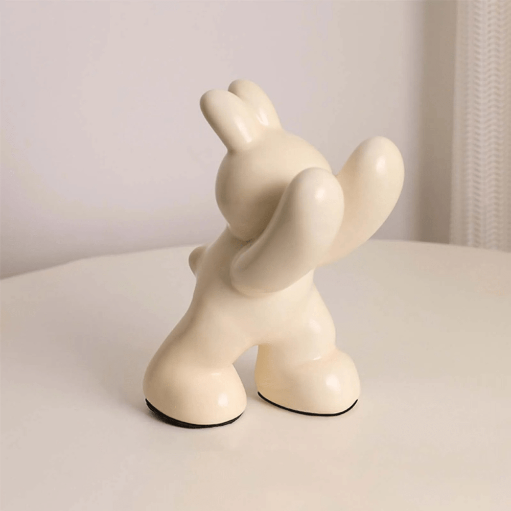 PDL ® - Serre-livre en céramique | Petits lapins Jaune & Blanc