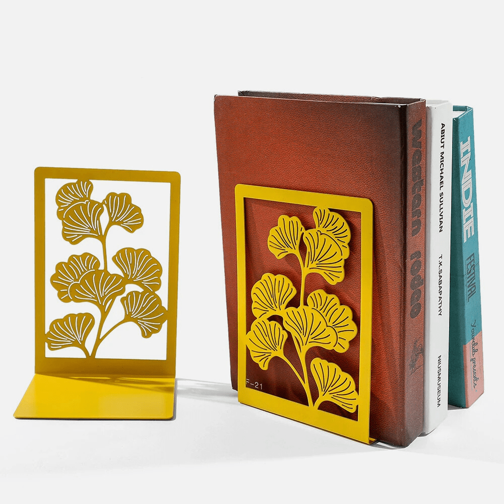 PDL ® -  Serre-livre en métal | Feuilles de ginkgo Or