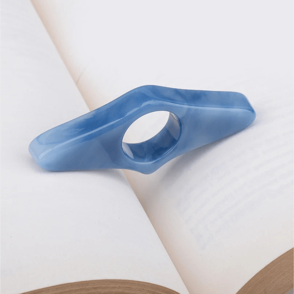 Bague de lecture en plastique | Paradis du lecteur Bleu Marin