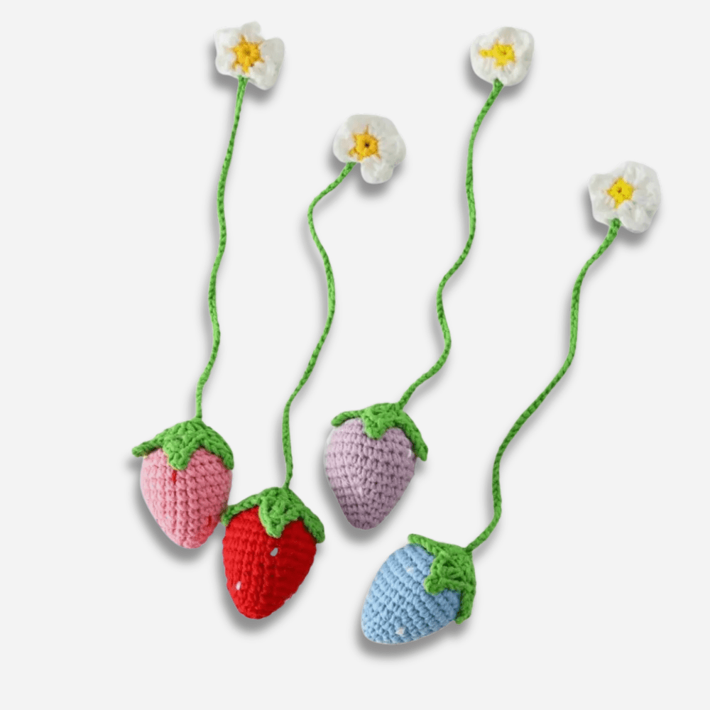 Marque-page au crochet | Fraise | Paradis du lecteur