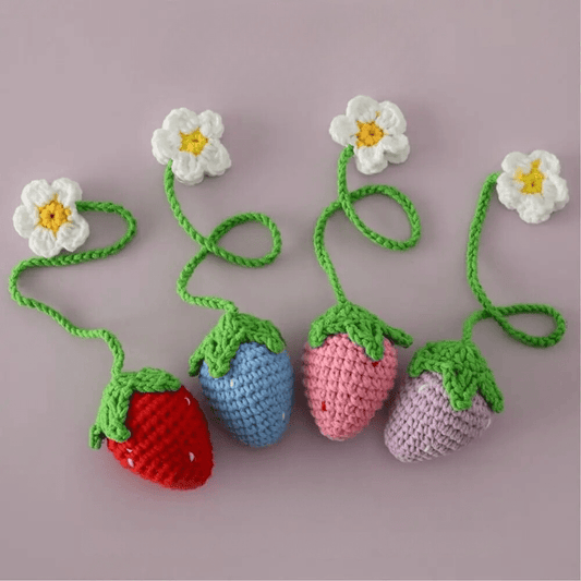 Marque-page au crochet | Fraise | Paradis du lecteur