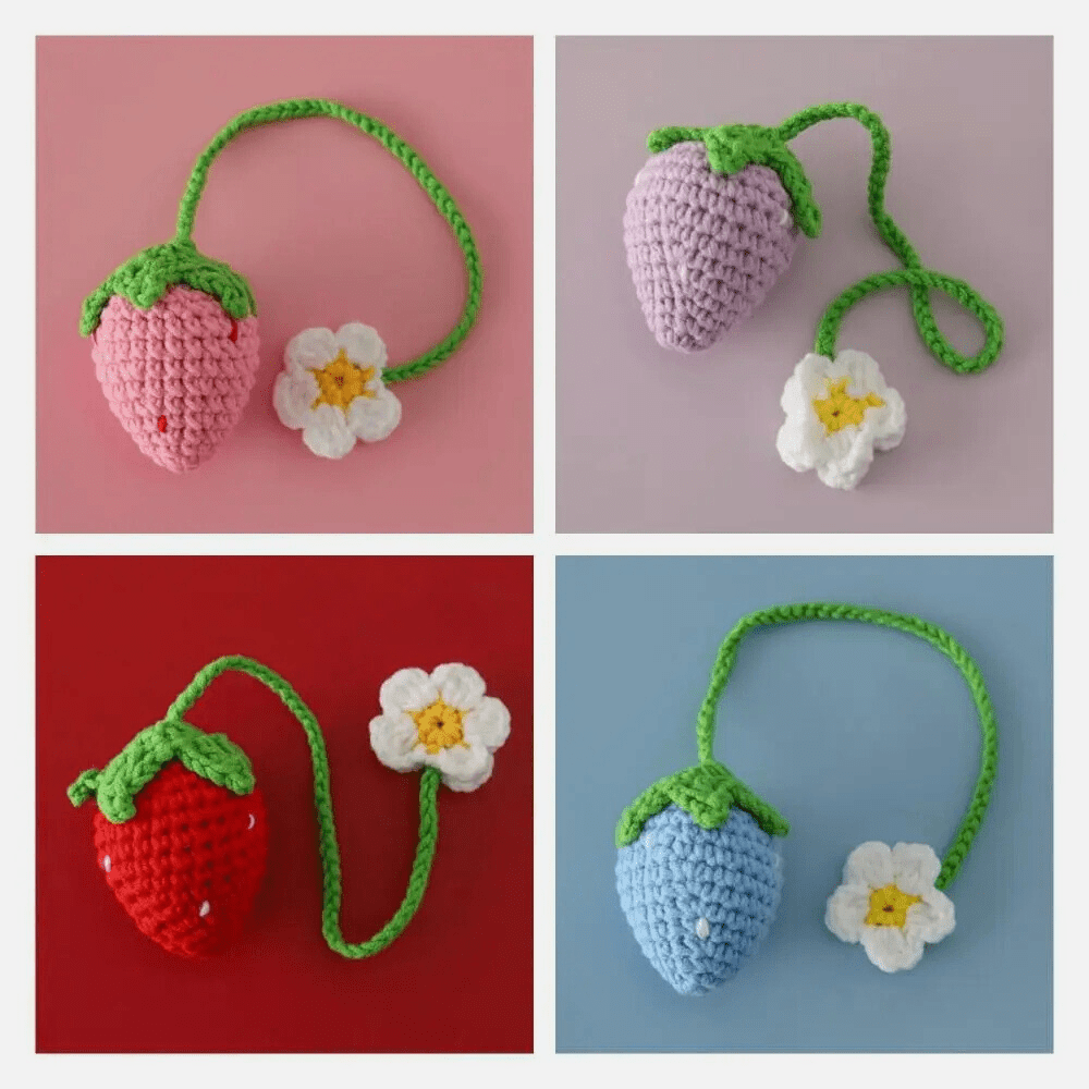 Marque-page au crochet | Fraise | Paradis du lecteur