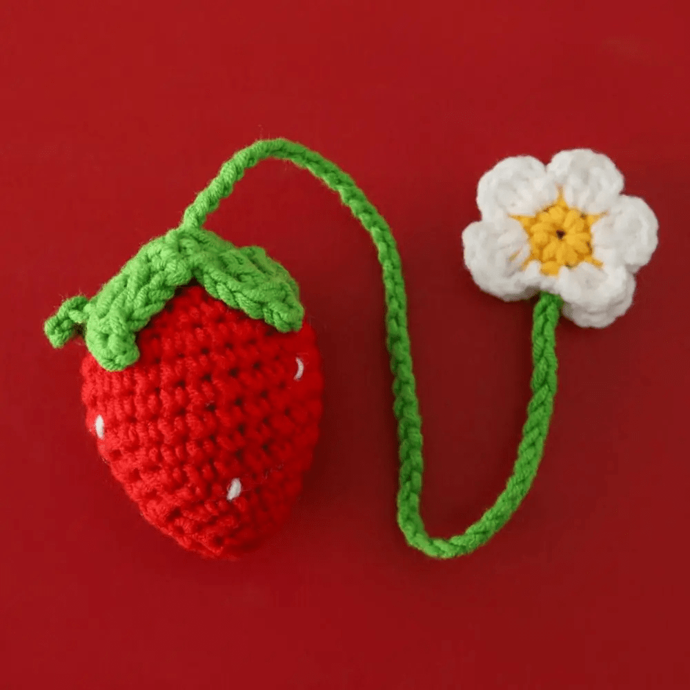 Marque-page au crochet | Fraise | Paradis du lecteur Rouge