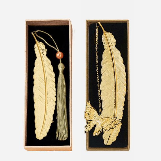 Marque-page en métal | Plume-papillon | Paradis du lecteur