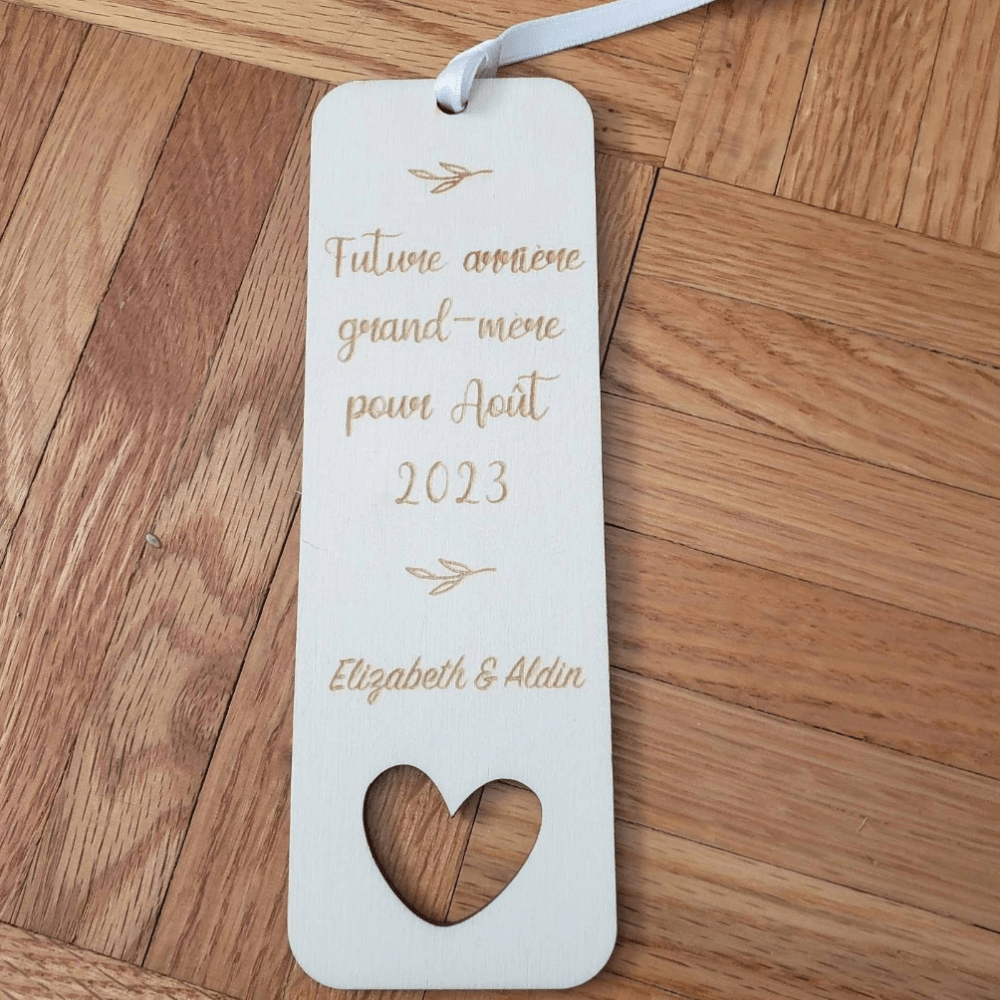 Marque-page personnalisé en bois | Cadeau sentimental 