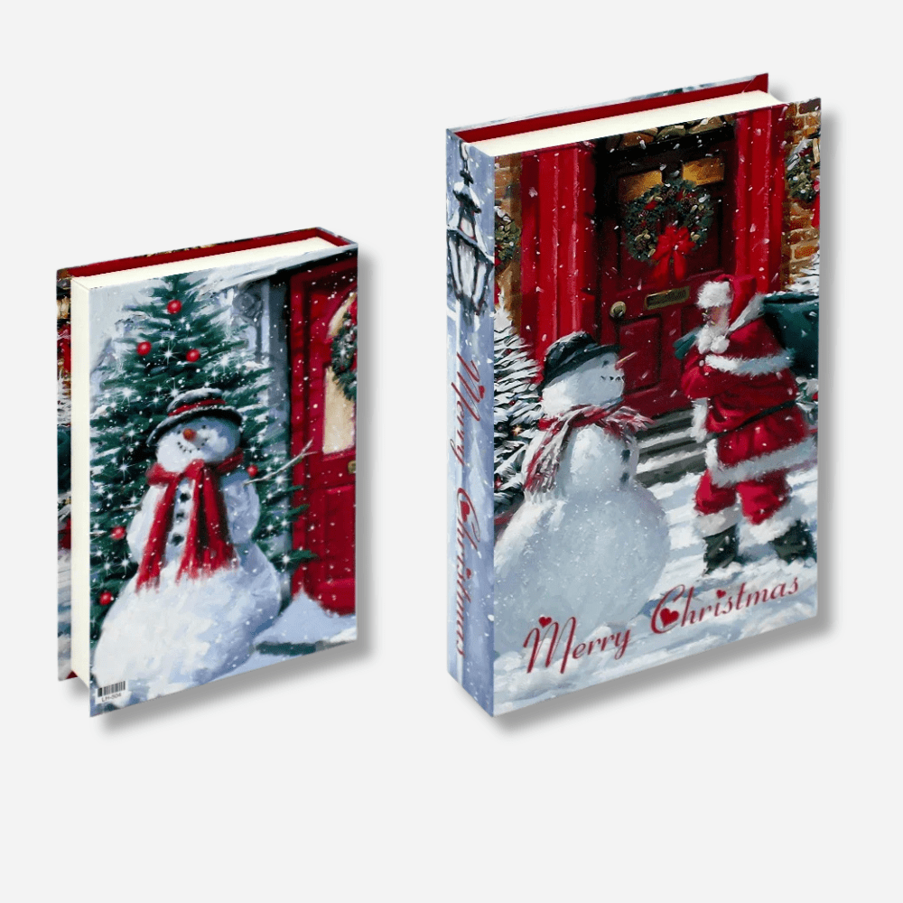 Paradis du lecteur - Faux livres décoratifs Noël élégants 1