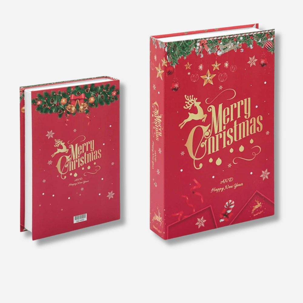 Paradis du lecteur - Faux livres décoratifs Noël élégants 15