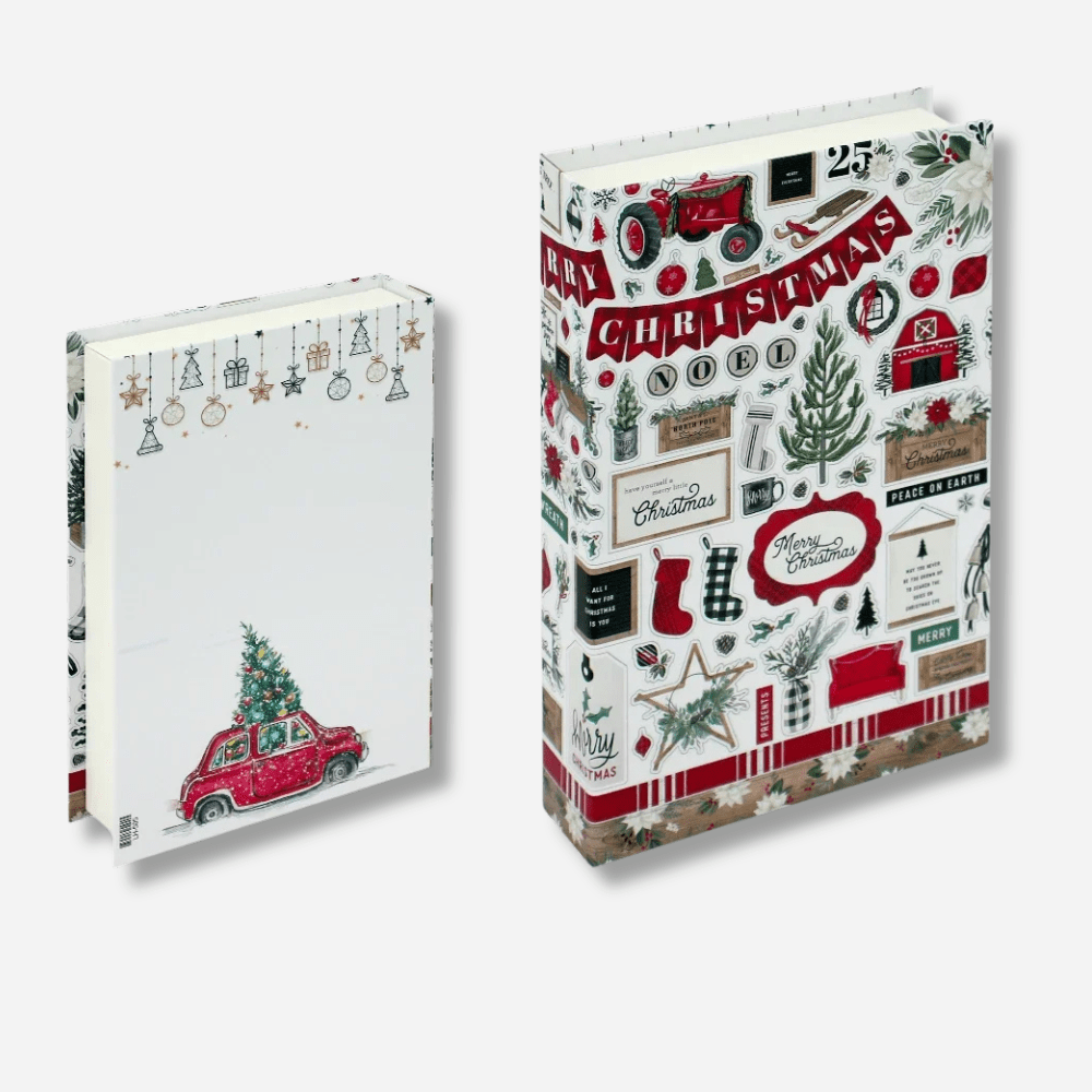 Paradis du lecteur - Faux livres décoratifs Noël élégants 2