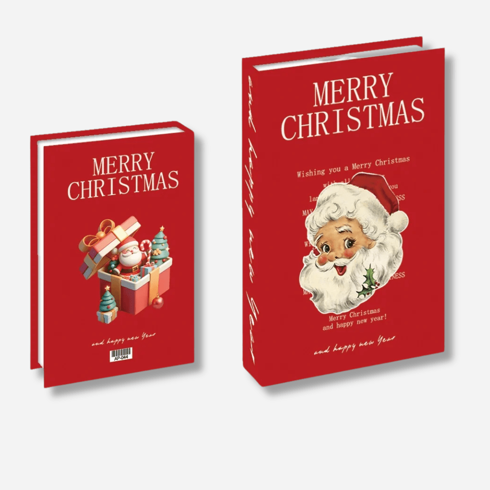 Paradis du lecteur - Faux livres décoratifs Noël élégants 4