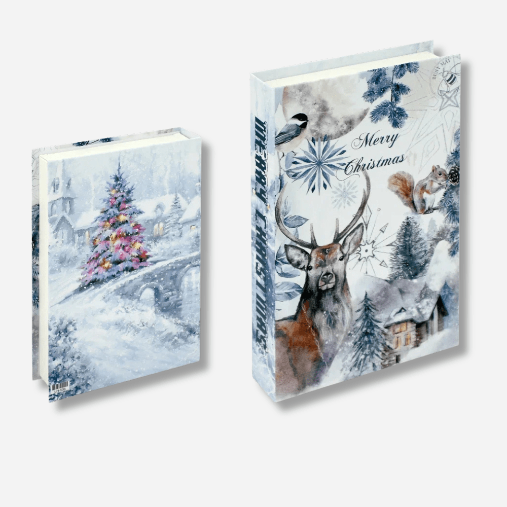 Paradis du lecteur - Faux livres décoratifs Noël élégants 5