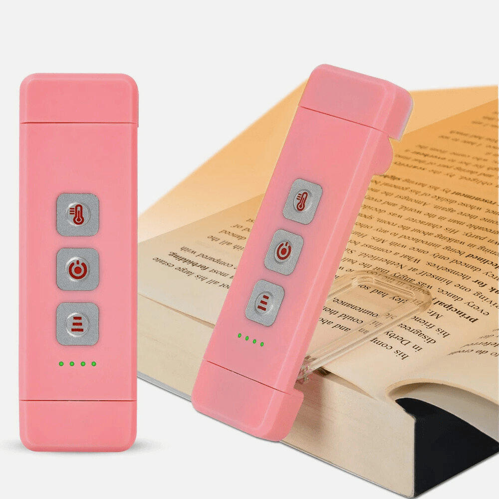 Paradis du lecteur - Lampe de lecture à pince rechargeable Rose