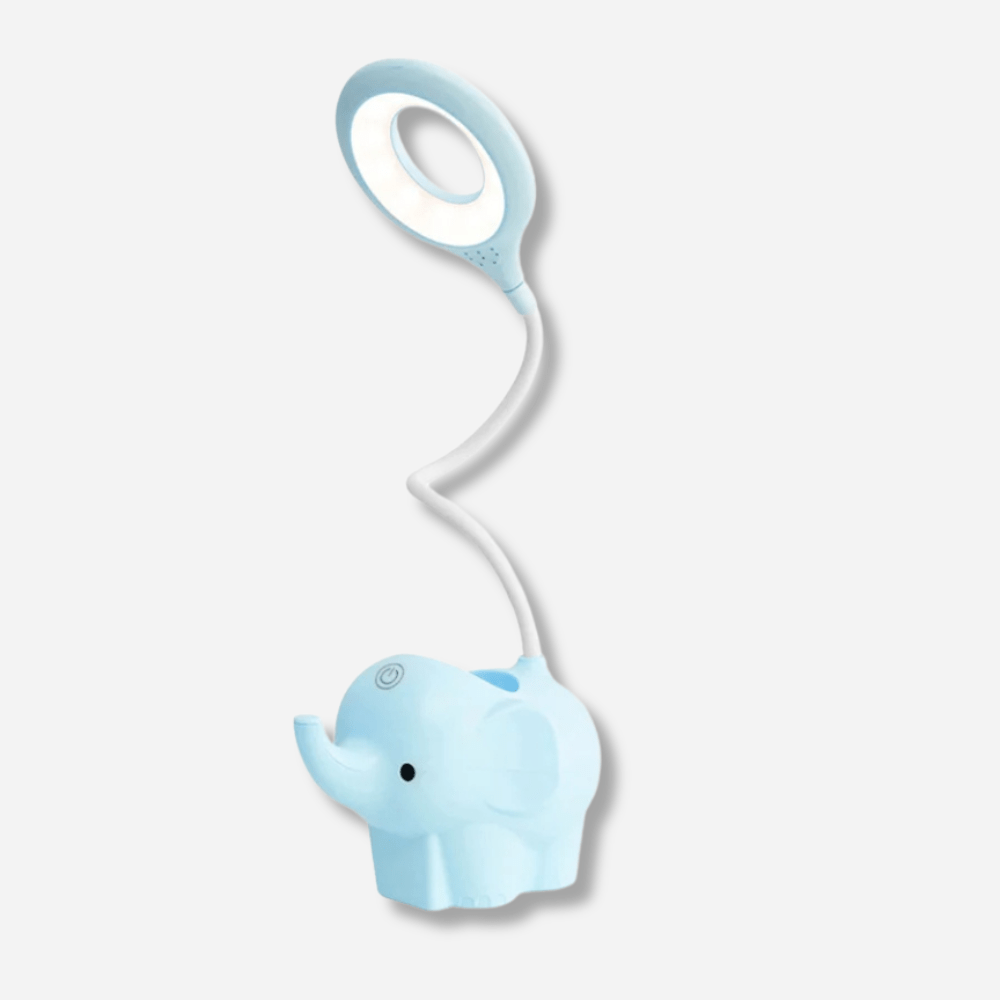 Paradis du lecteur - Lampe de lecture éléphant USB Bleu